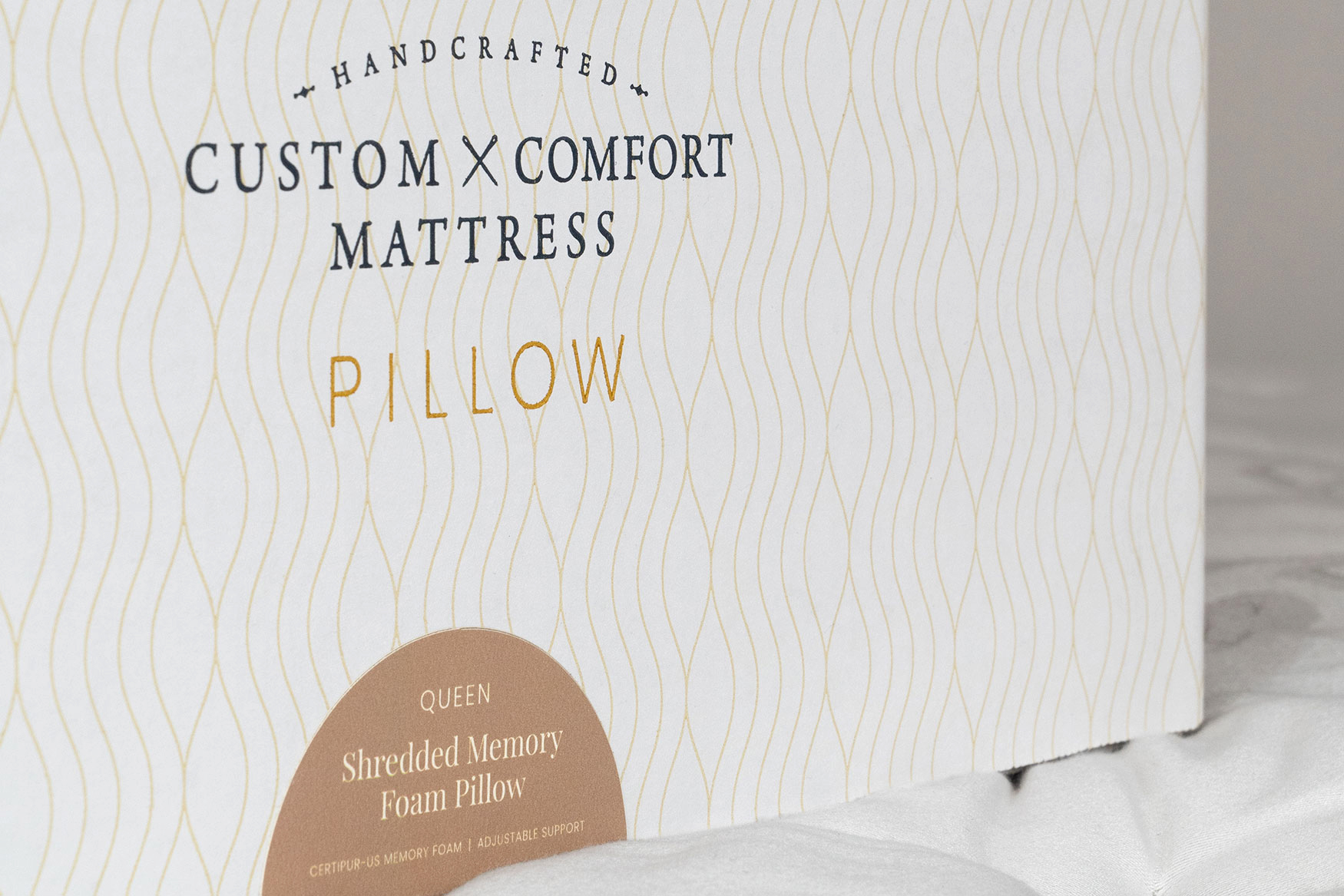 Shredded Memory Foam With Cooling Gel Fiber Pillow - Custom