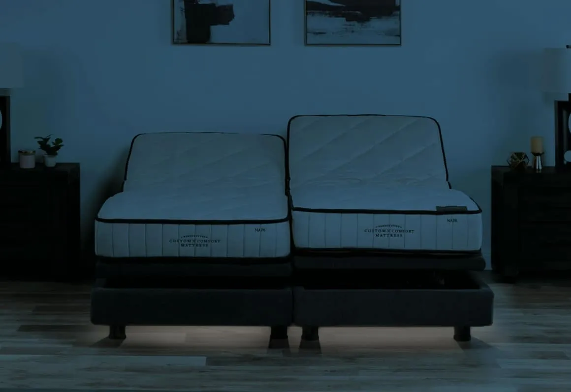 Custom Comfort A-400 Plus – Premium Wireless Adjustable Bed with Massage & Lumbar difference adjustable6