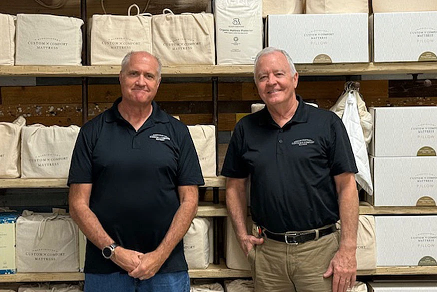 Orange orange mattress showroom