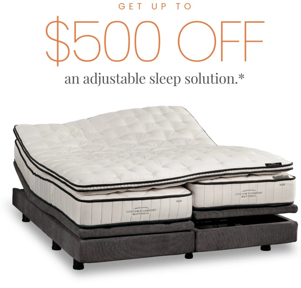 Custom Comfort Mattress Limited Offer - Summer of Independence Sleep Event - Up to $500 OFF Adjustable Sleep promo 1 e1780527984298