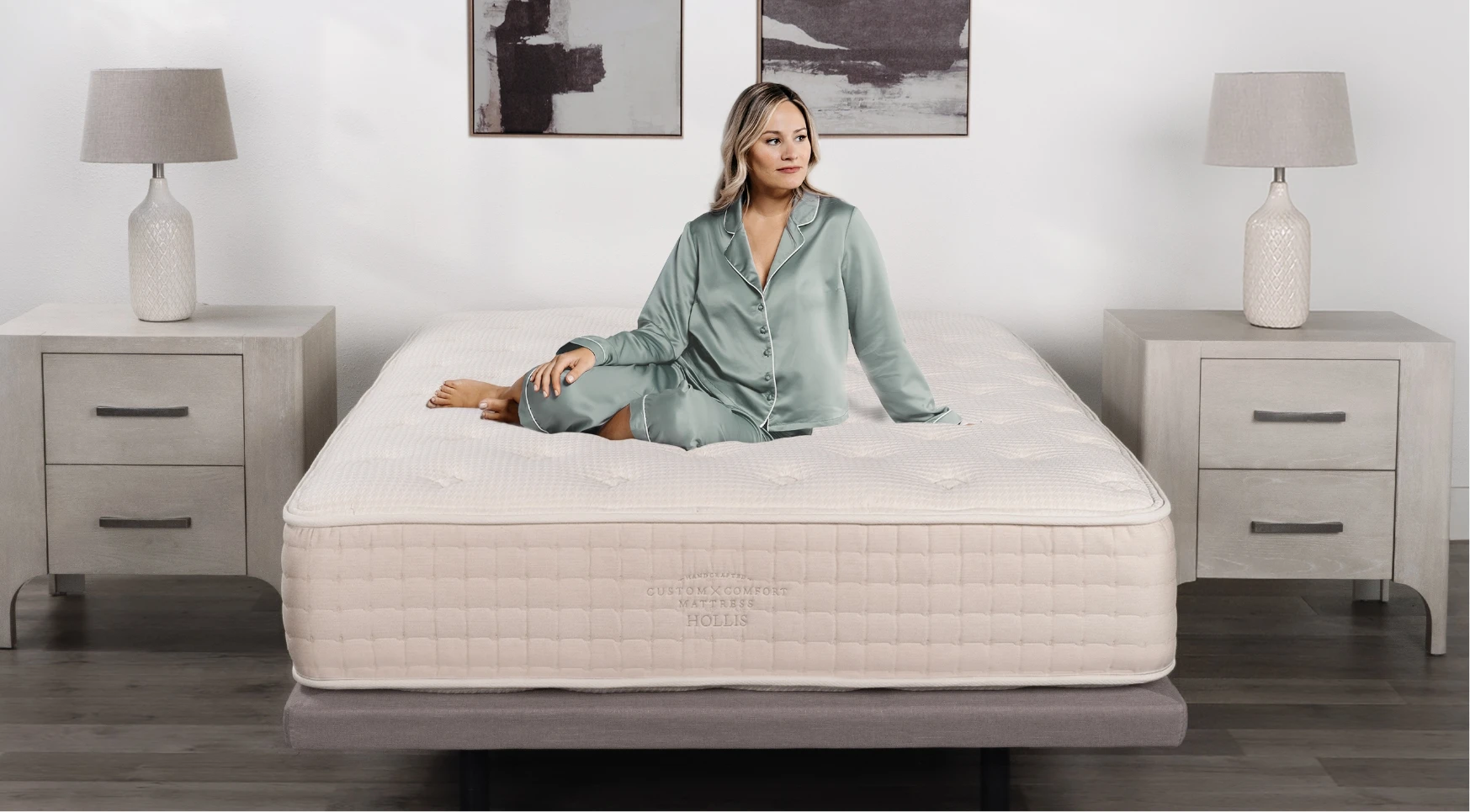 Labor Day Savings - 50% OFF the Limited Edition Hollis Mattress Hollis Front Flat Above Model 02504911 Option2 FRAMES